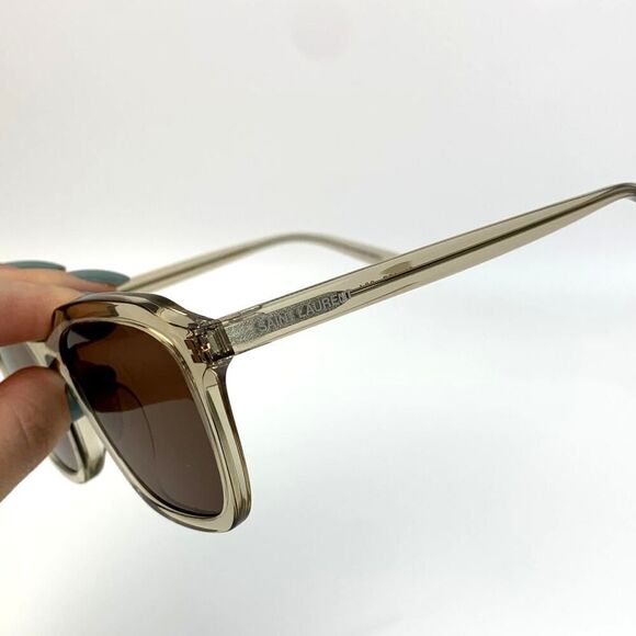NEW SAINT LAURENT Sunglasses SL457 004 Yellow Brown Unisex Authentic - Picture 4 of 10